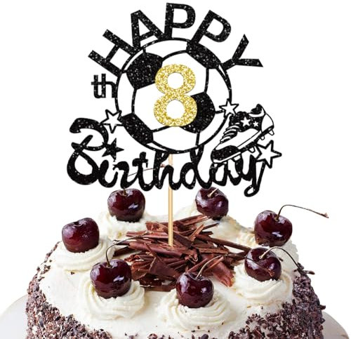 Kuchen Deko FußBall,Fussball Kuchen Deko,Geburtstag Torte,Birthday Happy Topper,Junge Cake Geburtstagsdeko Torten,Tortendeko FüR Soccer,Tortenaufleger Cupcake Decoration,Decorations Football