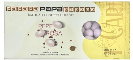 CONFETTI PAPA al PEPE ROSA 500 gr Colore ROSA PERLATO
