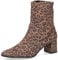 Caprice Damen Stiefeletten mit Absatz mit Reißverschluss Vegan, Mehrfarbig (Leo Stretch), 37 EU