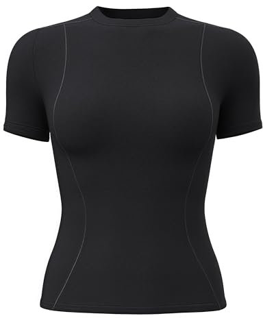 ATRACTIVOLL Maglietta Donna Sportiva Maglia a Maniche Corte, Magliette da Yoga Corsa, Asciugatura Rapida Elastico Corta T-Shirt