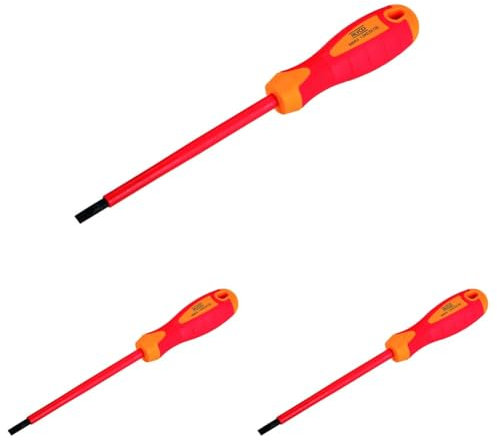 HR - Destornillador Aislado Plano 3x100 mm -170383 (Paquete de 3)