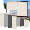 Ollewiellan Tenda da sole verticale 160 x 240 cm, tenda da sole per balcone, tenda a rullo protezione dal vento, tenda laterale, resistente alle intemperie, Beige