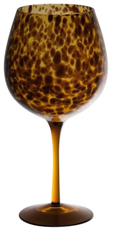 INNA-Glas Glas RUSSELL, Leopardenmuster, braun-klar, 23,5cm, Ø9,5cm