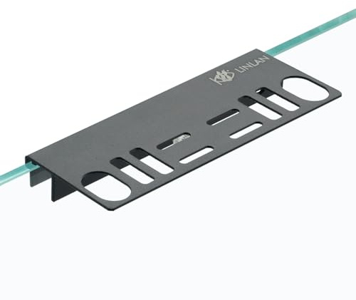 LINLAN Aluminium-Aquarium Werkzeughalter – Organizer für randlose Aquarien, Pflegewerkzeuge, Pinzetten, Zangen, Wasserpflanzen-Zubehör & Aquarienbedarf（Schwarz）