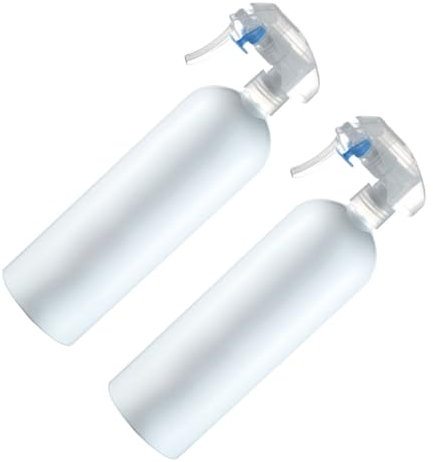 Healeved 2piezas Botella De Spray Blanca De Cilíndrica y Rellenable Para Salón Jardín y Cuidado De