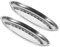 TOKIDNY 2 Piezas De Sartén Ovalada De Acero Inoxidable, Bandeja De Acero Inoxidable Para Servir, Platos De Metal, Bandeja De Metal Para Servir, Plato De Fruta, Plato De Comida, Bandejas