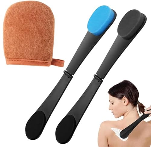 3 Pcs Sun Cream Applicator, Lotion Applicator For Back, Sunscreen Applicator, Sun Buddy Applicator, Rose And Caramel Tan Remover, Sunscreen Cream, Reusable Back Tanner Tool For Hard-To-Reach Areas