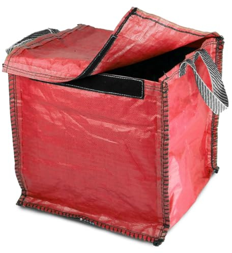 Kerbside Recycling Bag - RED 90 Litre - Council Bag with Weight Pad - for Plastic Cans Paper Cardboard Tins Jars