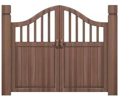 XLIHAWY Porte Double pour Jardin Extérieur, Cour Portails en Bois Carbonisé, Clôture en Bois Porte Séparation pour La Maison Jardin, Dimensions Personnalisables(80x80cm)