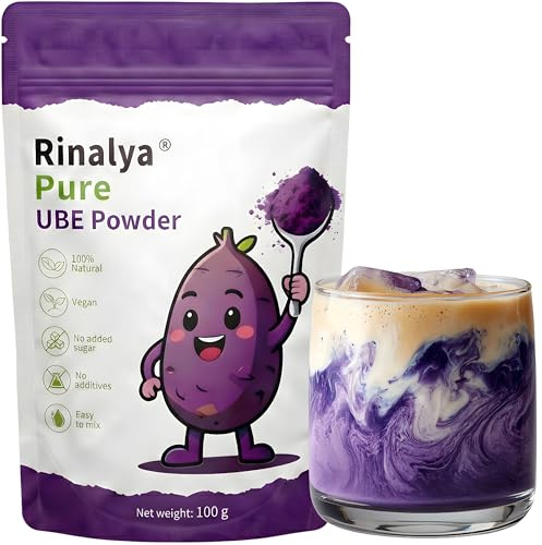 RINALYA® Polvo de Ube 100 g – Ñame Morado Premium 100% Puro – Origen Filipinas (Región de Urdaneta) – 100% Natural y Vegano – Marca Francesa