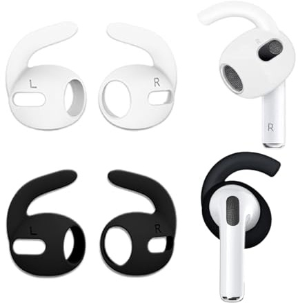 QEXUJOW Ganci per cuffie,Ganci auricolari compatibili con AirPods Pro 2 da 4 pezzi, gommini auricolari antiscivolo e supporto sportivo ergonomico in TPU.