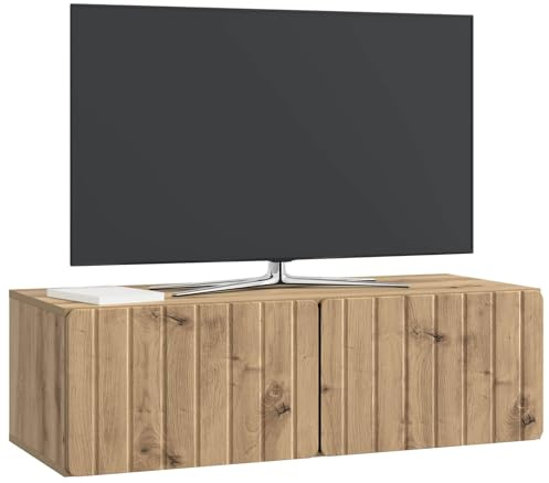 vidaXL Wandmontierter TV-Schrank Artisan-Eiche 98 x 41 x 30 cm, Wohzimmer, rechteckiger, moderner Wandschrank, stylischer TV-Ständer, viel Stauraum für Dein Zuhause