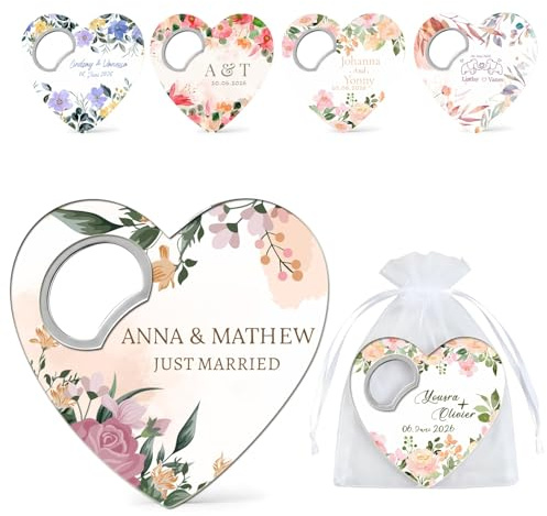 20pcs Custom Design Heart Bottle Opener, DIY Full-Color Image Printed Metal Keyring, Scratch-Resistant Personalized Gift for Weddings & Parties, Heavy-Duty Zinc Alloy