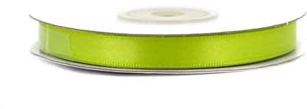 Doppelseitiges Satinband 10mm x 20m Rolle - FARBAUSWAHL in 6/10/25/38mm - farbecht & waschbar - Schleifenband für Hochzeit - Geschenkband zum Verpacken Dekorieren Basteln - Hellgrün/Maigrün 550