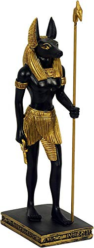 YTC Anubis ägyptischer Gott stehend schwarz-Gold 17,5cm