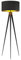 Lindby Lampadaire Trepied Benik (Moderne) en Noir Textile e. a. pour Salon & Salle à manger (1 lampe,à E27), Sur Pied, Lampe a de Sol