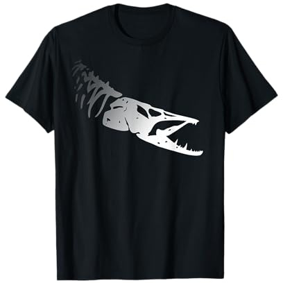 Cooles Angelshirt Hecht Skull Angel T-Shirt für Angler T-Shirt