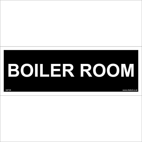 GE724 Boiler Room Restricted Access Door Plaque Advice Engineer Plumber Sign 150mm x 50mm 5mm Heavy Duty Foamex Foamboard