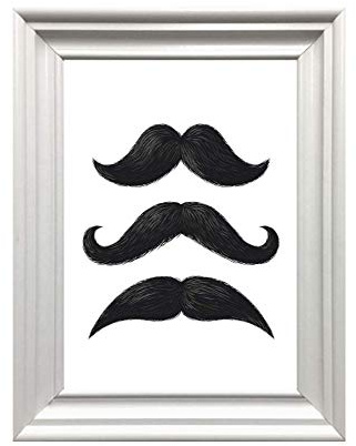 Din A4 Kunstdruck ungerahmt Bart Schnurrbart Hipster Humor Grafik Druck Poster Deko Bild