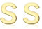CARISSIMA Damen-Ohrstecker Buchstabe 'S' Gelbgold 9kt 4x5mm