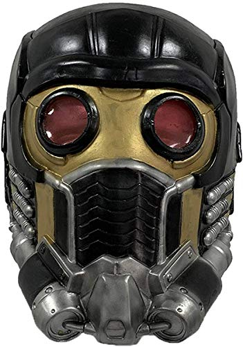 LePyCos Star-Lord Helmet Latex Mask Halloween Party Deluxe Cosplay Costume Accessory Black