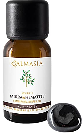 Ätherisches Öl von Ysop mit Sodalith - 15 ml - Verbessert die Atmung - Stärkt das Immunsystem - Reinigt die Aura - Mit Sodalith-Edelstein - 100% Natürlich - Nicht an Tieren Getestet - Almasía