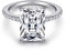 Luxuriöser Baguette Damenring aus 925 Sterling Silber in Weiß für Damen mit Stein I Ring mit Zirkonia Steinen und Profischliff I Schmuck in Juweliersqualität (48)