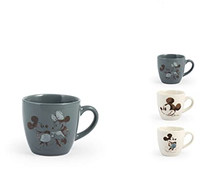 H&H Mickey Blogger Set 6 Tazze Caffè, New Bone China, cc100