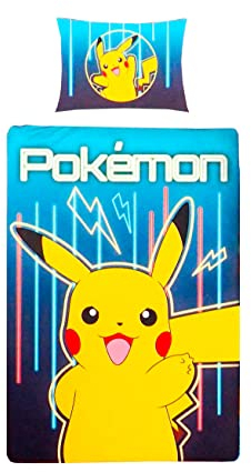 Pokemon Bettwäsche, 140x200cm + 70x90cm, 100% Baumwolle