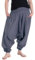 Vishes - Alternative Bekleidung - Lange Unisex Baumwoll Haremshose Schlupfhose Einfarbig Einheitsgröße 34-46 Grau