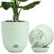QCQHDU Lot de 3 Grands Pots de Fleurs à arrosage Automatique de 30,5 cm avec Soucoupe Profonde pour intérieur et extérieur - Vert…