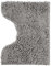 Poligono Tappeto Bagno Microfibra, Tappeto Pelo,Tappetini per Water Forma U 40X50 cm, Morbido, Antiscivolo,GRIGIO
