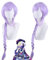Rcrllya Anime Qiqi Cosplay Perücke Multi-Farbe Perücke mit Zöpfe Unisex Kinder Spielen Party Halloween Perücke Perücke Kappe