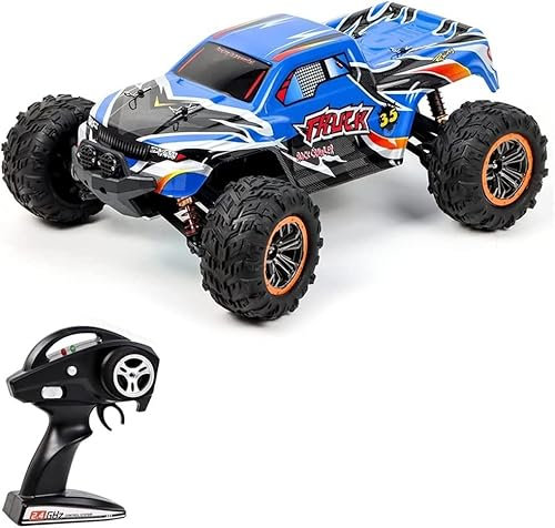 1/12 Remote Control Car 2.4G High Speed Electric RC Car 45° Climbing All Terrain RC Off-Road Truck with Brake Function RC Crawler Car for Kids Teens Boys and Girls Gifts (Color : 3 Battery)