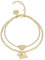 RADLEY Ladies 18ct Pale Gold Plated Double Layer Dog and Heart Bracelet RYJ3220S