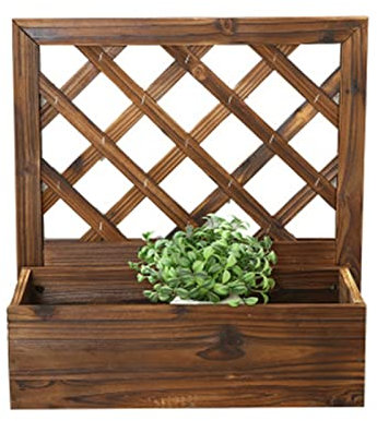 Jardiniere balcon Planière murale en treillis de bois suspendu pots de fleurs de fleur d'intérieur Plantoir d'intérieur Décor mural for salle de chambre Jardin Planteurs suspendus Pot suspendu plante