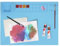 Winter Shore Tappetino Silicone Pittura Blu - Tappetino da Lavoro Tazza Magnetica Pieghevole, Tavolozza, Pozzetto, Porta Pennelli, Righelli - Tovaglietta Per Dipingere Bambini Antiscivolo - 50 x 40cm