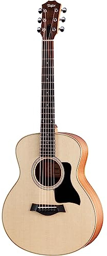 Taylor GS Mini Sapele Acoustic Guitar – Compact Travel Guitar, Solid Top with Layered Sapele Back & Sides, Warm Tone for Practice, Travel & Everyday Playing