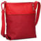 Zwei Damen Umhängetasche JANA J10 Crossbody Bag 5 Liter Handtasche im Canvas-Stil im Bicolor-Design + passender Kosmetikbeutel/Geldbeutel gratis (cherry)