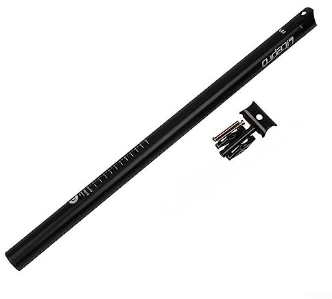 Klappbare Fahrrad-Sattelstütze aus Aluminiumlegierung, klappbare Mountainbike-Sattelstütze, 33,9 x 600 mm, Aluminiumlegierung, Sattelstützrohrstange für faltbare Fahrräder, schwarz