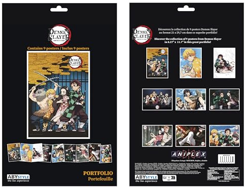 GB eye - Demon Slayer Portfolio 9 Poster Saison 1 (21 x 29,7 cm)