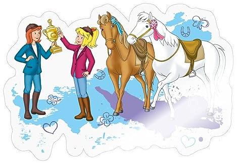 Spreadshirt Bibi Und Tina Pokal Siegerschleifen Sticker Aufkleber, 10 x 10 cm, Transparent glänzend