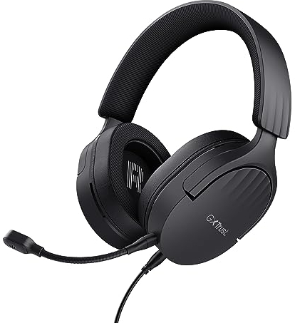 Trust Gaming GXT 489 Fayzo Cuffie Gaming per PC, PS5, PS4, Xbox Series X|S, Switch, Mobile, Jack Audio 3.5 mm, 85% Plastica Riciclata, Over-Ear Cuffie con Microfono Noise Cancelling - Nero