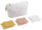 Trousse de toilette et carré éponge en coton