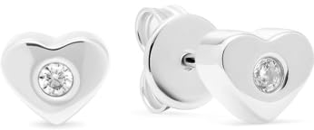 JETTE Damen-Ohrstecker 925er Silber 2 Zirkonia One Size, Silber 32025939