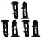 67mm x 31mm Black Plastic for WHEELIE Bin Lid Hinge Pins for 240L Household(1 Pairs)