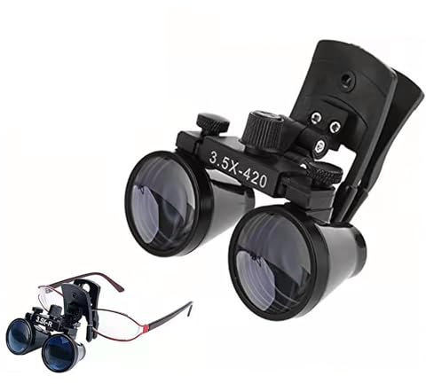 Lupenbrille Für Brillenträger Medizinische Binokulare Zahnlupe 2.5X/3.5X VergrößErung Zahnarzt-Zahnlupen Für Den Arztbetrieb In Der Zahnchirurgie Mit Clip-Lupe Zahnlupe (Color : 3.5X)