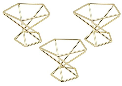 veorly 3 Piezas Soporte GeoméTrico para Plantas de Aire, Estante para Plantas de Aire, Soporte para Plantas de Metal, Estantes para Macetas, DecoracióN Himmeli, Contenedores Tillandsia
