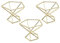veorly 3 Piezas Soporte GeoméTrico para Plantas de Aire, Estante para Plantas de Aire, Soporte para Plantas de Metal, Estantes para Macetas, DecoracióN Himmeli, Contenedores Tillandsia