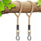 BeneLabel 2pcs Corde de Hamac, 100cm Sangle de Balançoire avec Crochet (400lbs) Arbre Suspension Materiel en Polyester Fauteuil Suspendu Fixation Kit, Jusqu'à 2500lbs, 10mm de Diamètre, Naturel